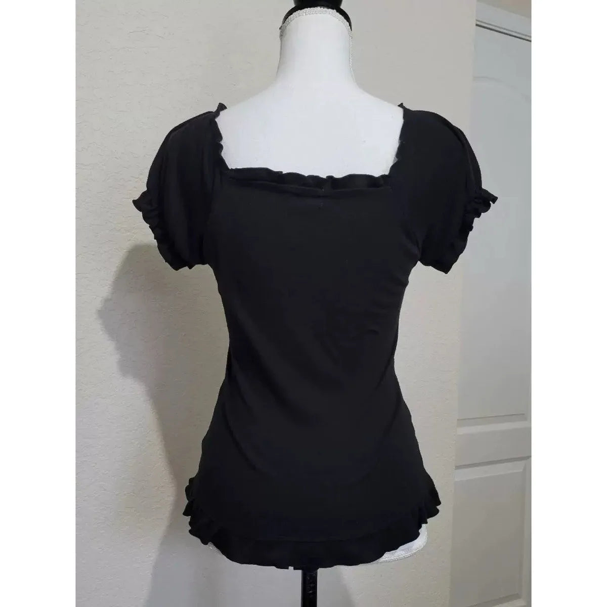 Japanische 2000er Jahre Y2k Punk Shirt Vintage Sommer süße Schleife Damen T-Shirt Harajuku ästhetische Hot Girl Tees Puffärmel Kleidung Goth So ist Leben