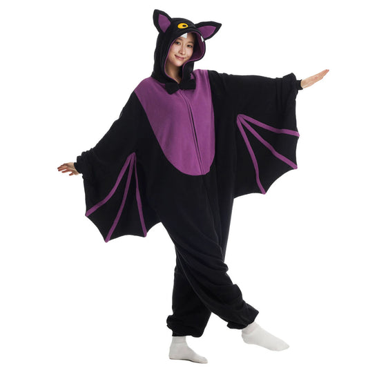 Onesieshow Tier Kigurumi Pyjamas Halloween Onesies Erwachsene Kinder Cartoon Fledermaus Pyjama Cosplay Party Kostüm Frauen Männer Homewear So ist Leben