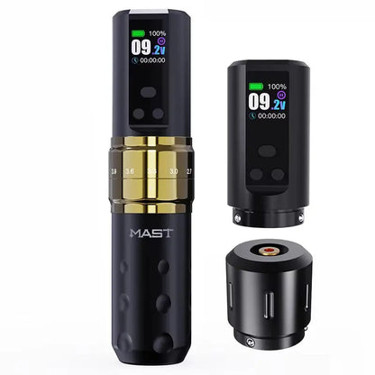 Mast Fold2 Pro Tätowiermaschine Komplett mit Kit Kabellos Rotary Pen 7 Hübe 2 Akkus 2000 mAh Netzteil für Körperkunst Dauerhafter Make-up tattoo maschine set  tattoo zubehör So ist Leben