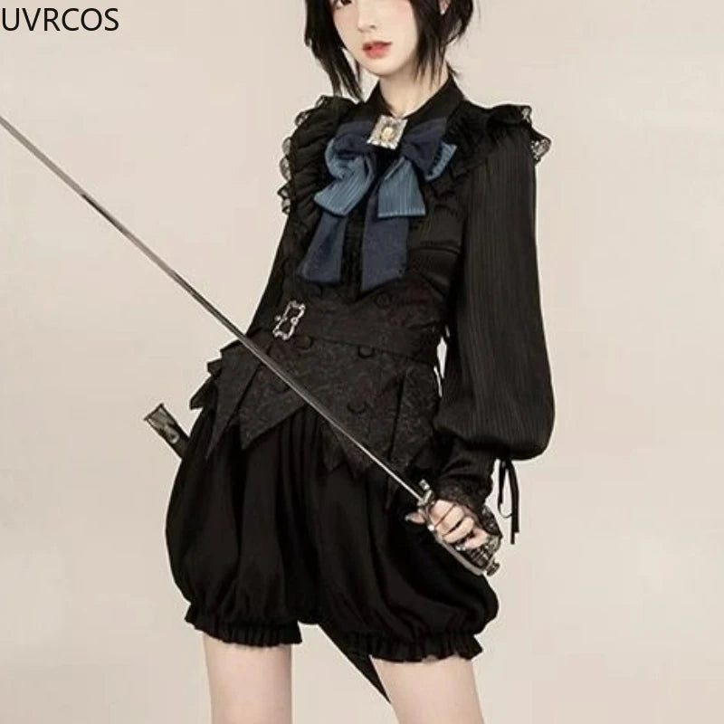 Japanische Kawaii Lolita Blusen Frauen Viktorianischen Vintage Laterne Hülse Shirts Tops Y2k Ästhetischen Cospaly JK Blusas Mujer De Moda - So ist Leben