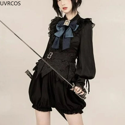 Japanische Kawaii Lolita Blusen Frauen Viktorianischen Vintage Laterne Hülse Shirts Tops Y2k Ästhetischen Cospaly JK Blusas Mujer De Moda - So ist Leben