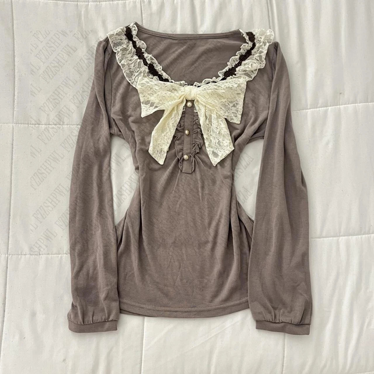 Süße ästhetische Y2K Frau süße Kleidung Maiden T-Shirt Emo weibliche Pullover weiche schöne Henley Tops Kokette Kawaii Harajuku T-Shirt So ist Leben