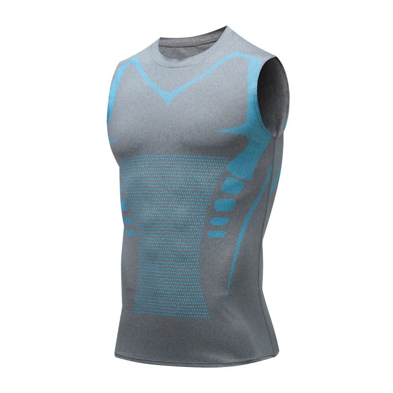 Herren-Kompressions-Tanktop für Herren, Fitnessstudio, ärmellos, schnell trocknend, Sportbekleidung, für Herren, Fitness, Bodybuilding, Weste, Workout, Muskel-Top So ist Leben