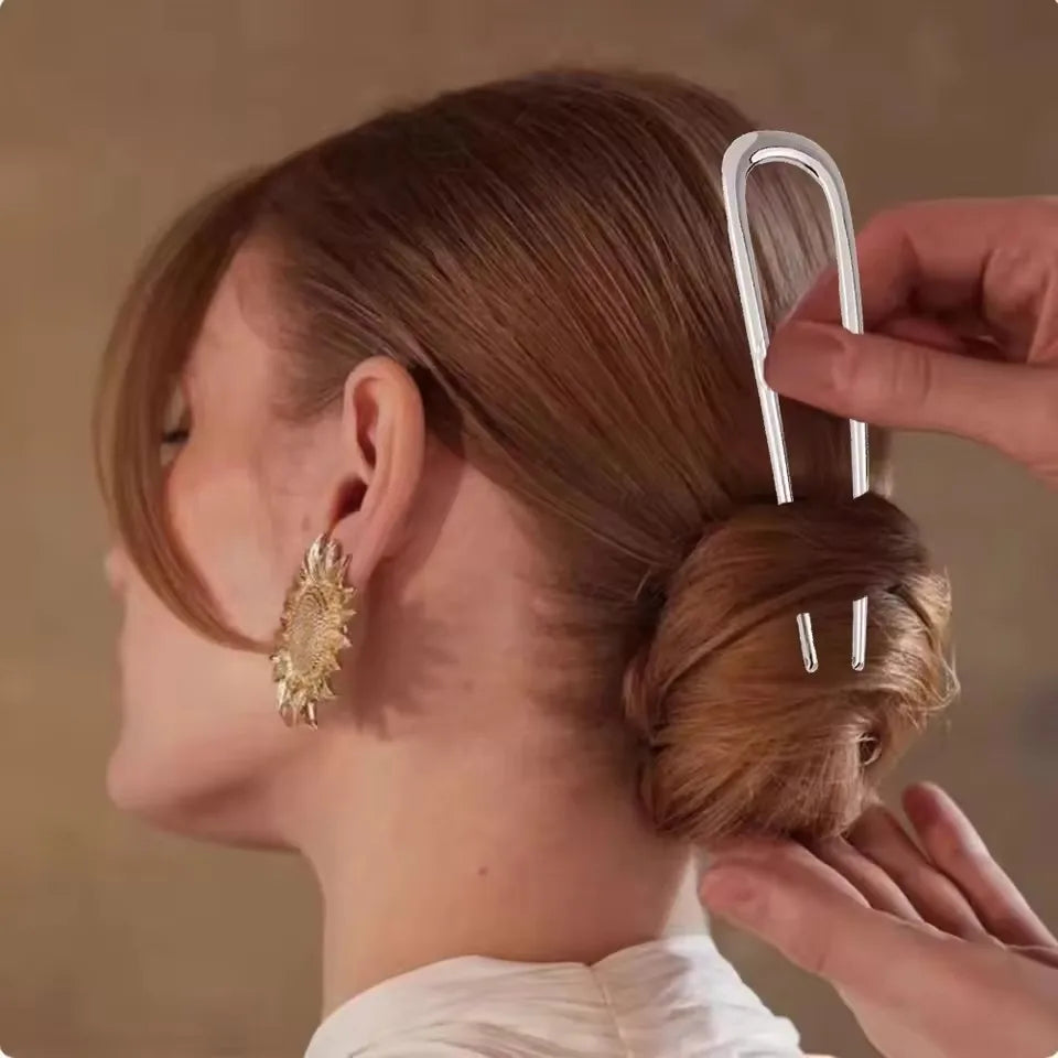 Neue Einfache U-förmige Haarnadel Metall Haar Sticks U Französisch Haar Clips Pins Modische Haar Schmuck Zubehör für Frauen Großhandel So ist Leben