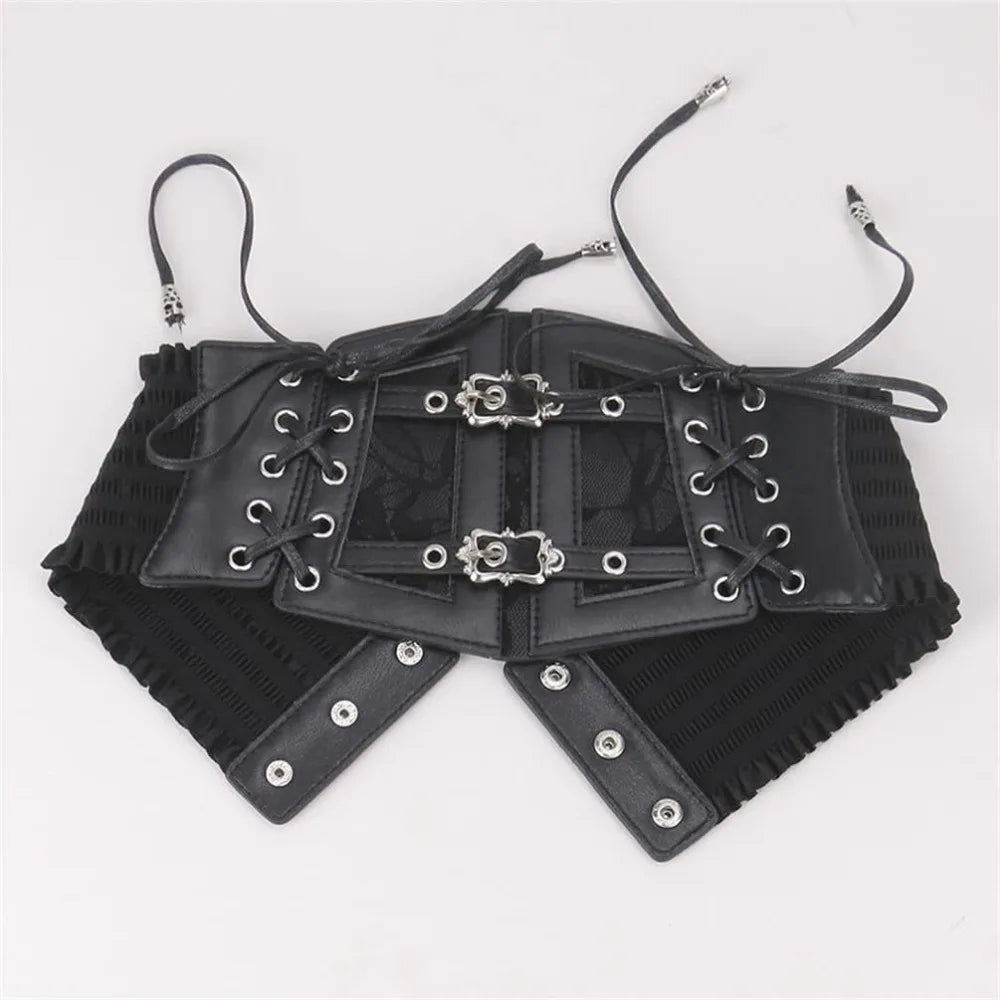 Sup-Coente Goth Taillenkorsettgürtel für Damen Gothic Punk Alt Emo Fashion So ist Leben