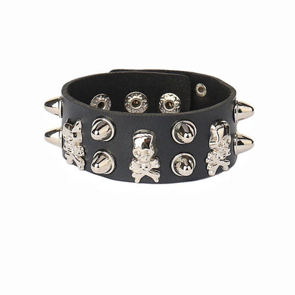 Punk Niet Stern PU Leder Armband Für Frauen Männer Hip Hop Gothic Dark Girl Rock Schmuck Anhänger Liebe Kette Hip Hop Zubehör So ist Leben