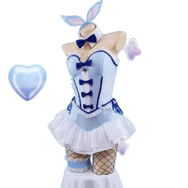 Anime My Dress Up Darling Kitagawa Marin Cosplay Kostüm Mädchen Blaues Kleid Nette Sexy Bunny Mädchen Uniform Halloween Kleidung Outfit So ist Leben