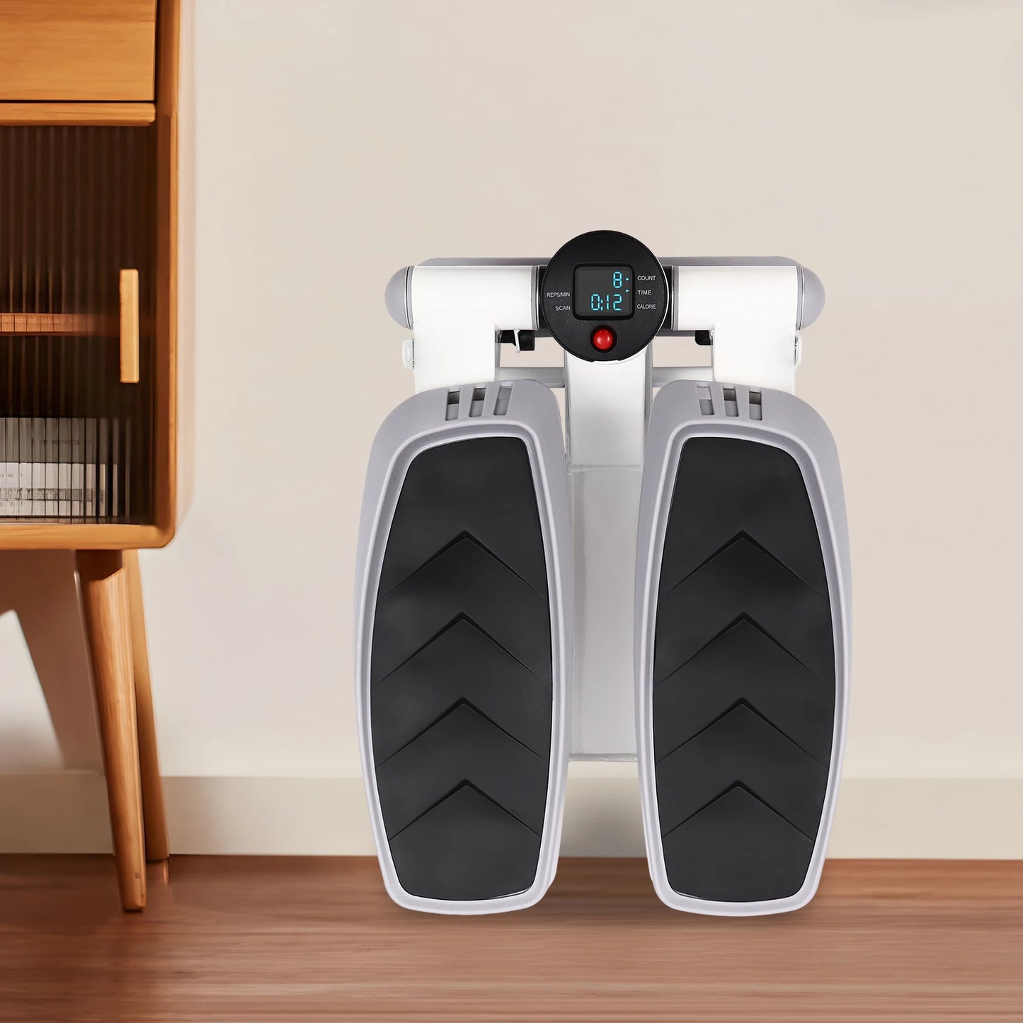 Fitness-Mini-Stepper, 150 kg, hydraulischer Fitness-Stepper mit LED-Bildschirm, Übungs-Stepgerät für Heimübungen So ist Leben
