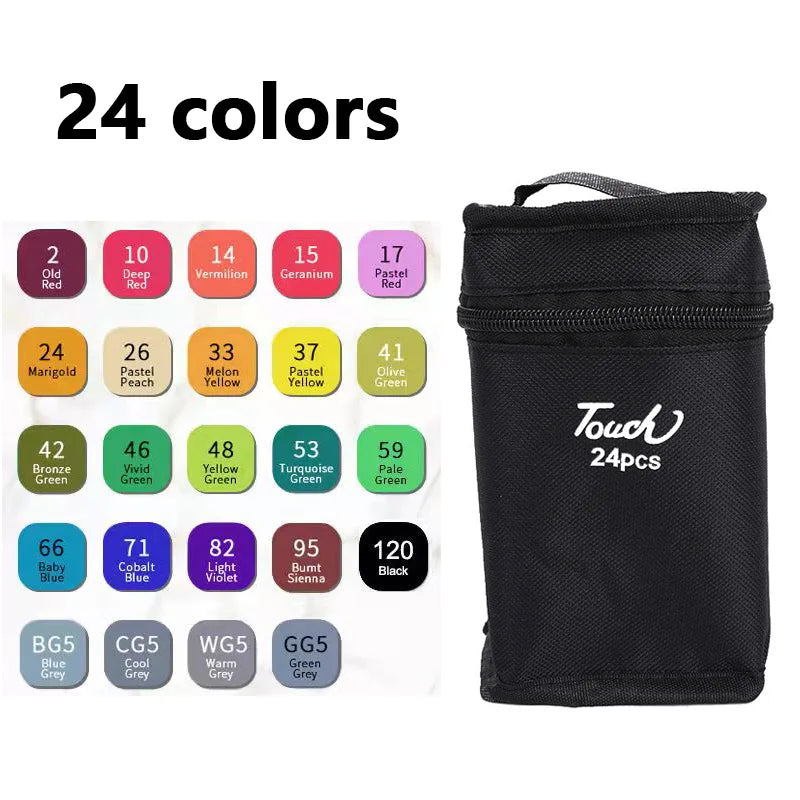 24-168 farbige Marker Stifte Set Manga Pinsel Stift Zeichnung Skizze Kawaii Kunst Schulbedarf Schreibwaren Farbe Schriftzug Marker So ist Leben