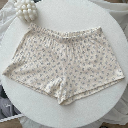 Süße Blumendruck Öse Schleife abgeschnittene Westen Frauen Baumwolle beiläufige dünne Spitzenbesatz Tank Tops Vintage Adrette süße Leibchen Y2K So ist Leben