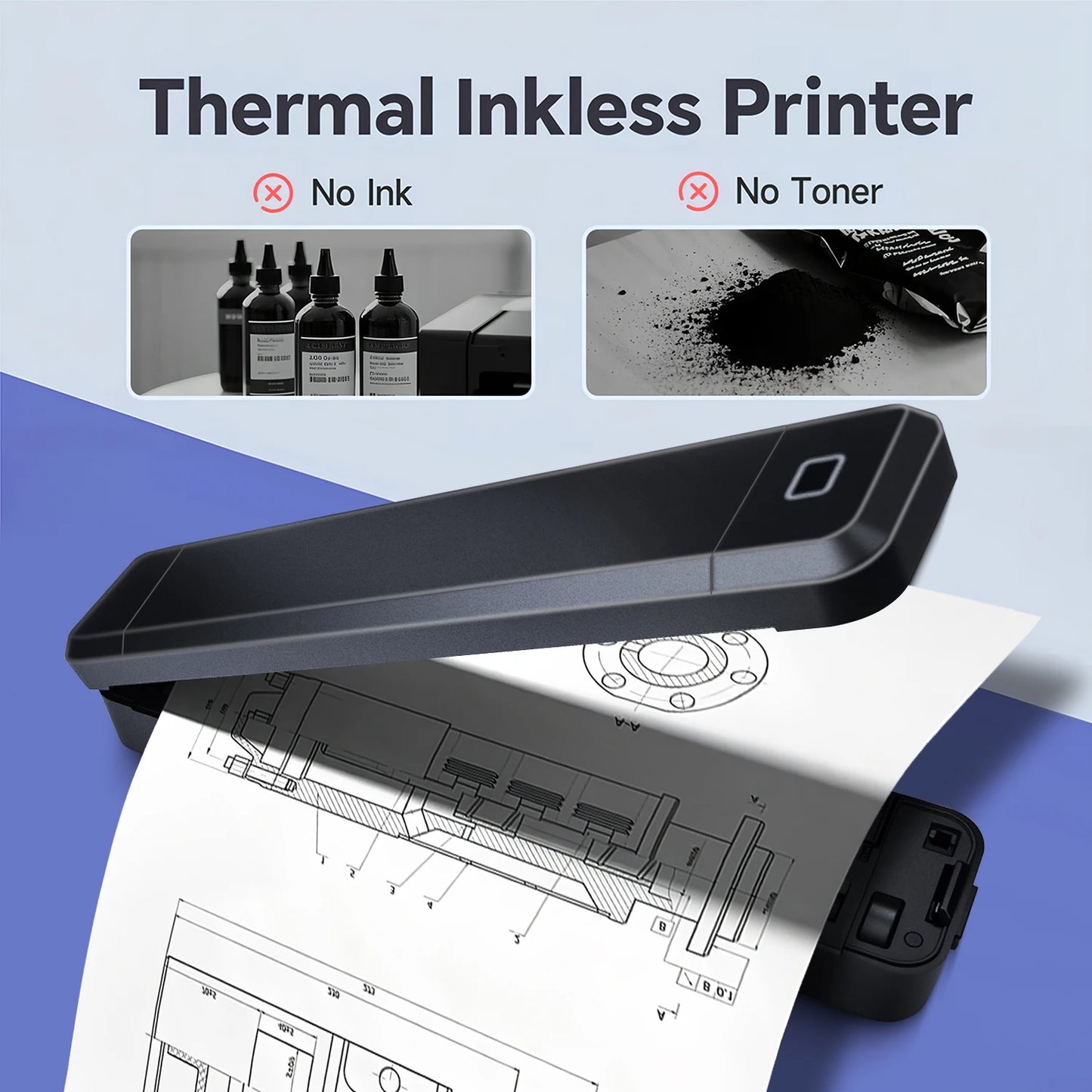 Marklife X8 Mini A4 Thermodrucker Bluetooth Fotos PDF Dokumentendruck Tintenlose Maschine für Büroarbeit Zuhause Schule Reisen So ist Leben