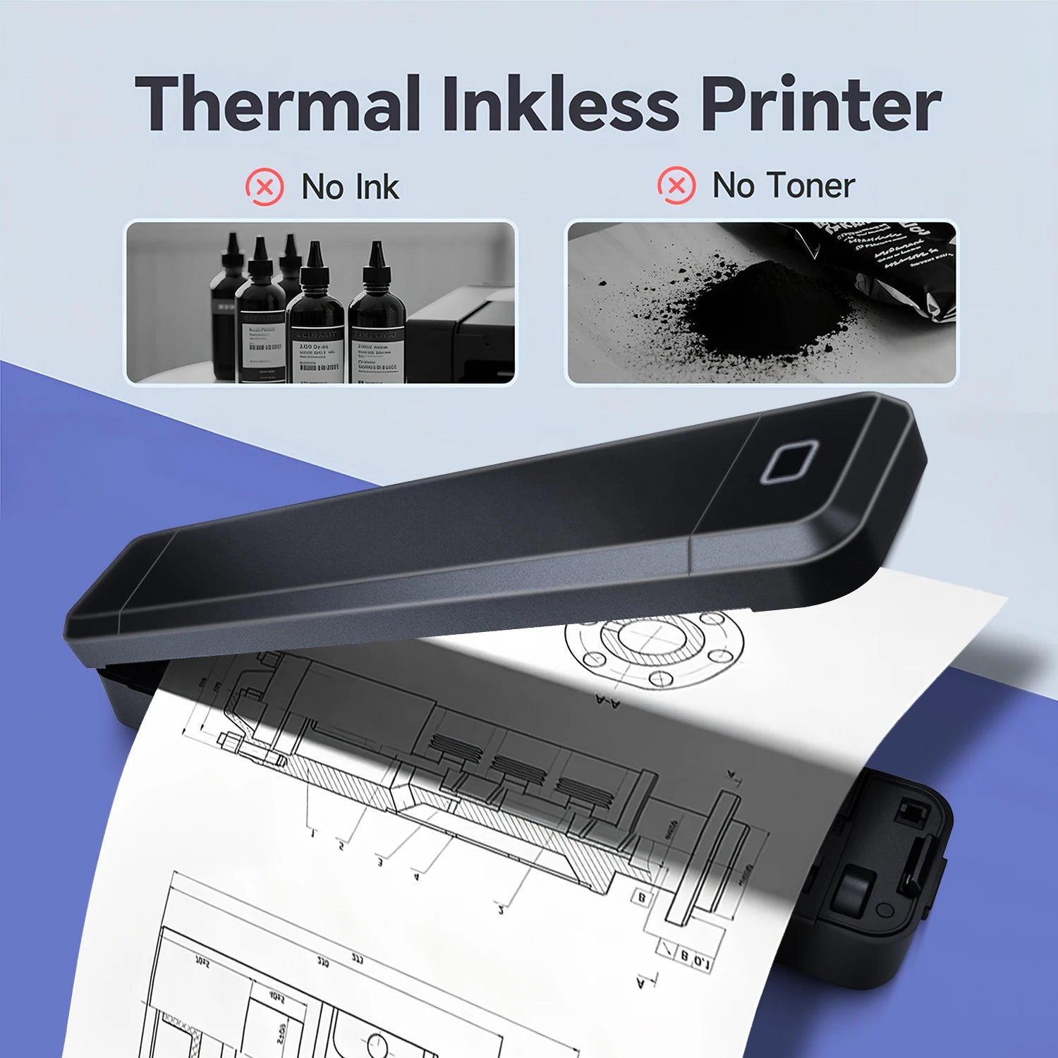 Marklife X8 Mini A4 Thermodrucker Bluetooth Fotos PDF Dokumentendruck Tintenlose Maschine für Büroarbeit Zuhause Schule Reisen So ist Leben