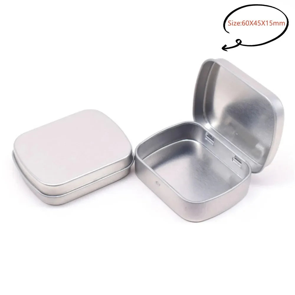 Neue quadratische Blech-Aufbewahrungsboxen Kleine Metall-Aufbewahrungsbox Silber Schmuck Schlüssel Münzen Metallbox Blechdose Hochzeit Süßigkeiten Aufbewahrungsdose So ist Leben