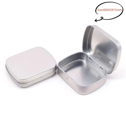 Neue quadratische Blech-Aufbewahrungsboxen Kleine Metall-Aufbewahrungsbox Silber Schmuck Schlüssel Münzen Metallbox Blechdose Hochzeit Süßigkeiten Aufbewahrungsdose So ist Leben