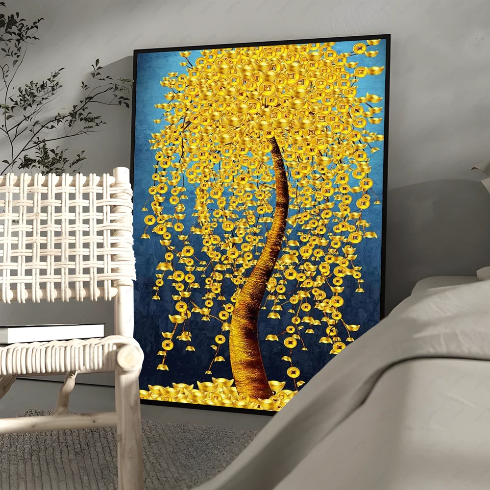 Goldener Geldbaum Poster Drucke Home Decor Geschenk - So ist Leben