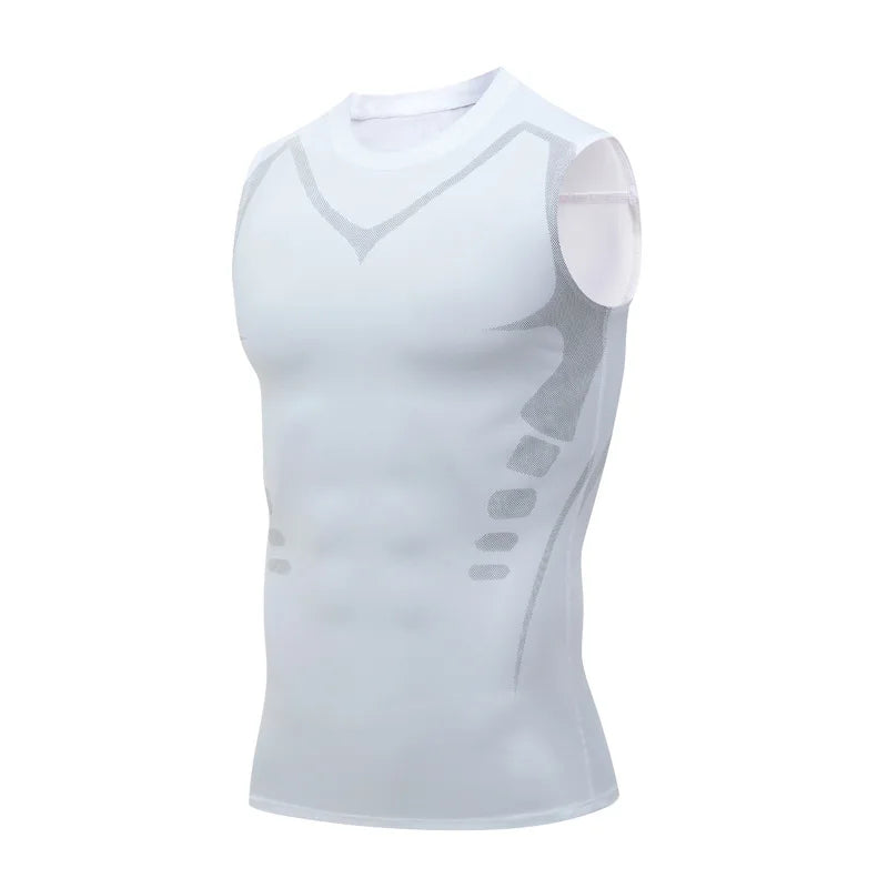 Herren-Kompressions-Tanktop für Herren, Fitnessstudio, ärmellos, schnell trocknend, Sportbekleidung, für Herren, Fitness, Bodybuilding, Weste, Workout, Muskel-Top So ist Leben
