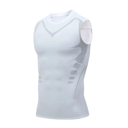 Herren-Kompressions-Tanktop für Herren, Fitnessstudio, ärmellos, schnell trocknend, Sportbekleidung, für Herren, Fitness, Bodybuilding, Weste, Workout, Muskel-Top So ist Leben