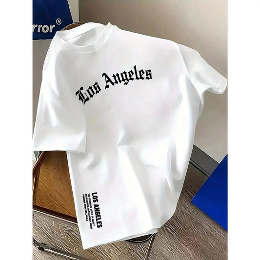 Hochwertiges Oversize-T-Shirt aus Baumwolle für Herren – Kurzarm-Freizeit-T-Shirt - So ist Leben
