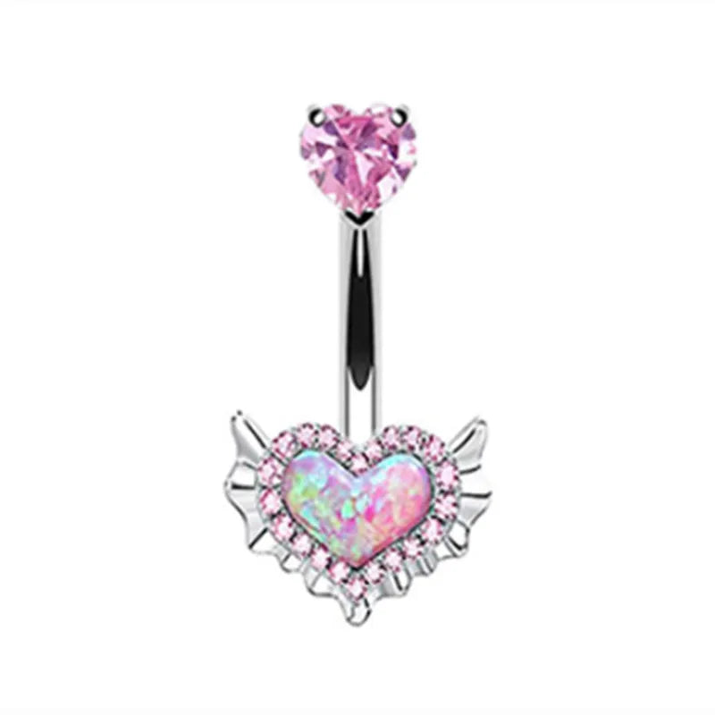 Herzförmiger Nabelring Ornament Wassertropfen 14G Bauchnabelpiercing Langhantel Anhänger Bauch Nombril Piercing Damenschmuck So ist Leben