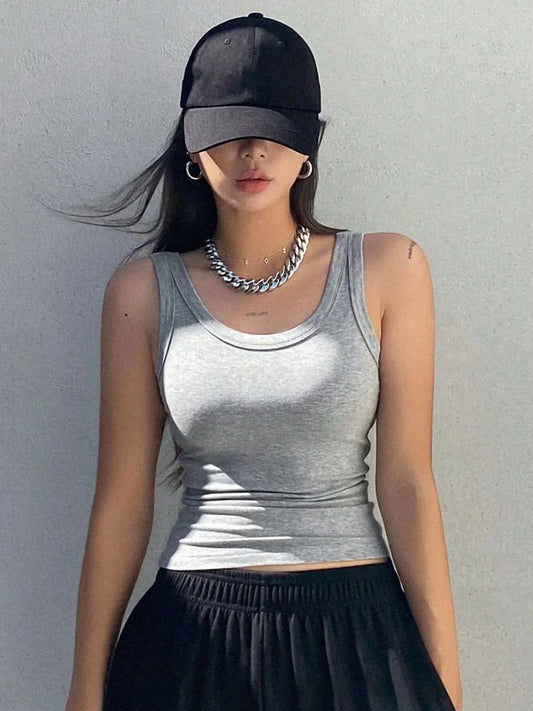 Ärmelloses Sommertop für Outfits, weiches, enges Tanktop - So ist Leben