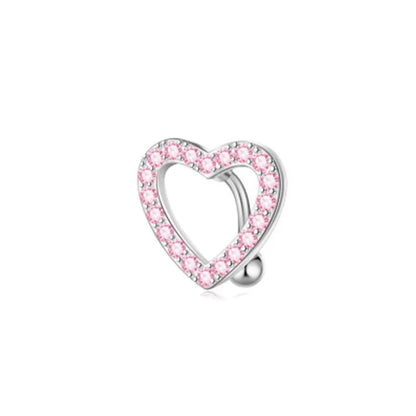 1PCS Rosa Krone Bauchnabel Ringe Schmuck Edelstahl Herz Nabel Piercing Barbell Kristall Nette Bauch Ringe Für Frauen Mädchen So ist Leben