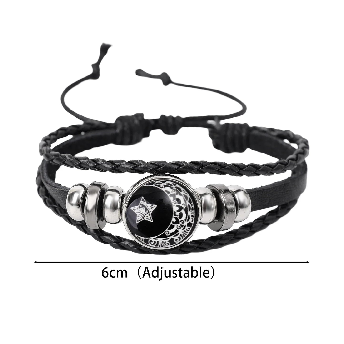 1/2 Stück Sonnen- und Mond-Armband, leuchtend, verstellbar, schwarz, geflochten, romantische Armbänder für Freunde, Freundin, Freundschaft, Geburtstagsgeschenke So ist Leben
