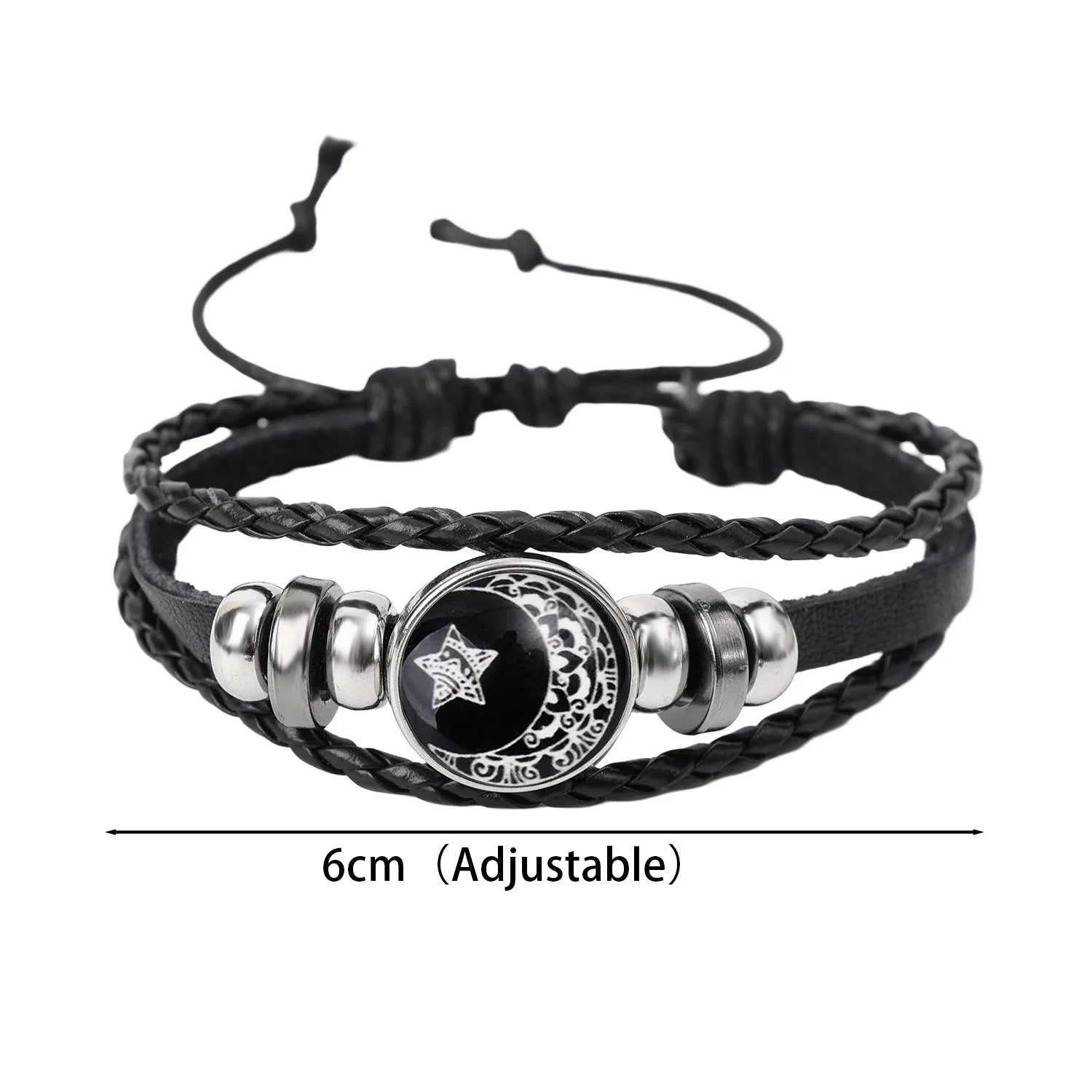 1/2 Stück Sonnen- und Mond-Armband, leuchtend, verstellbar, schwarz, geflochten, romantische Armbänder für Freunde, Freundin, Freundschaft, Geburtstagsgeschenke So ist Leben