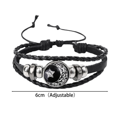 1/2 Stück Sonnen- und Mond-Armband, leuchtend, verstellbar, schwarz, geflochten, romantische Armbänder für Freunde, Freundin, Freundschaft, Geburtstagsgeschenke So ist Leben