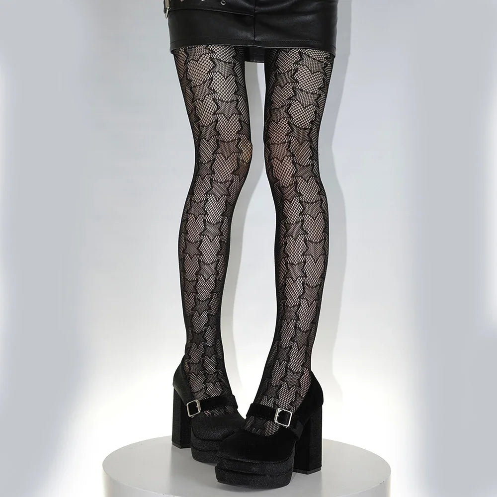 Gothic Leggings mit floralem Muster - So ist Leben