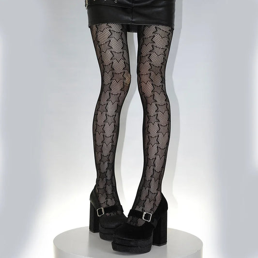 Gothic Leggings mit floralem Muster - So ist Leben