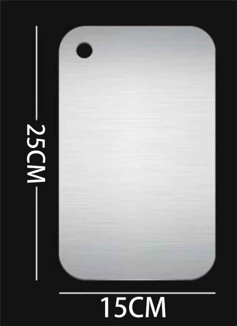 Titanium Schneidebretter Für Die Küche Edelstahl 304 Verstärkt Doppelseitig Lebensmittelecht Tragbar Für Obst- Und Fleischschnitt Schneidebrett Lebensmittelsicherheit Rutschfest Leicht zu reinigen Tragbares Design So ist Leben
