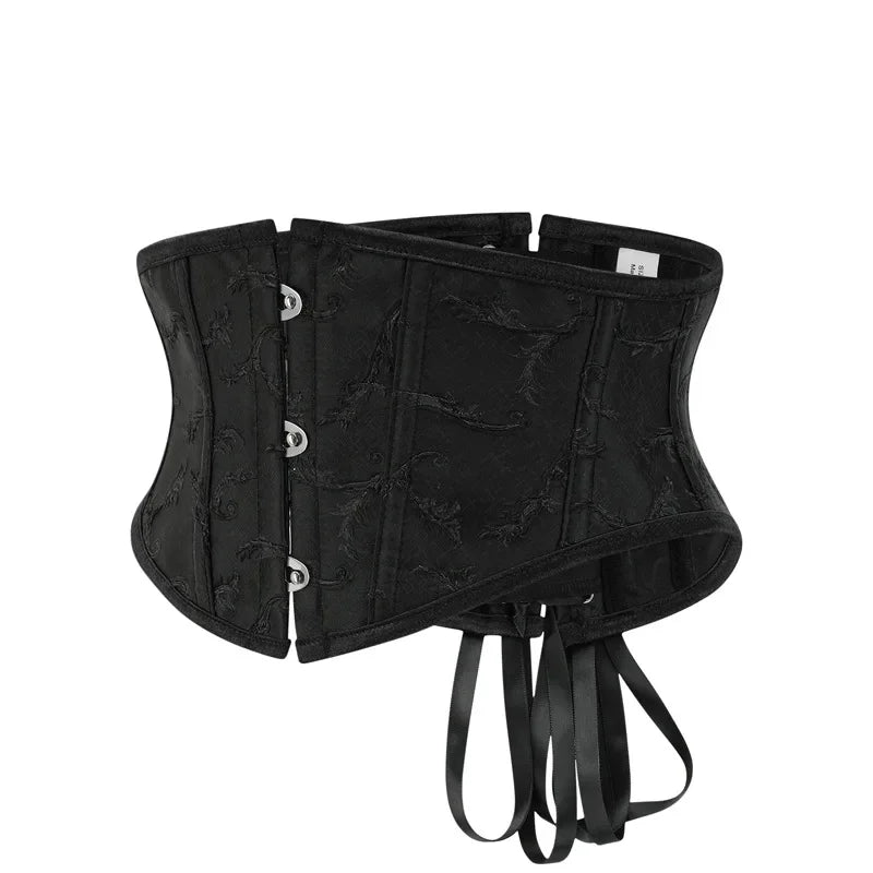 Sexy Bustiers und Korsett für Damen, Gürtel, Schnürung, Kunststoffknochen, Satin, Unterbrust, Taillentrainingskorsett, Unterbrustkorsett So ist Leben