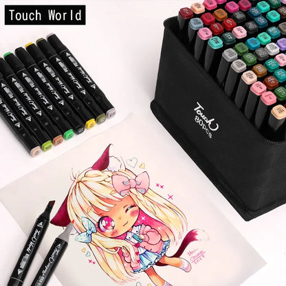 24-168 farbige Marker Stifte Set Manga Pinsel Stift Zeichnung Skizze Kawaii Kunst Schulbedarf Schreibwaren Farbe Schriftzug Marker So ist Leben