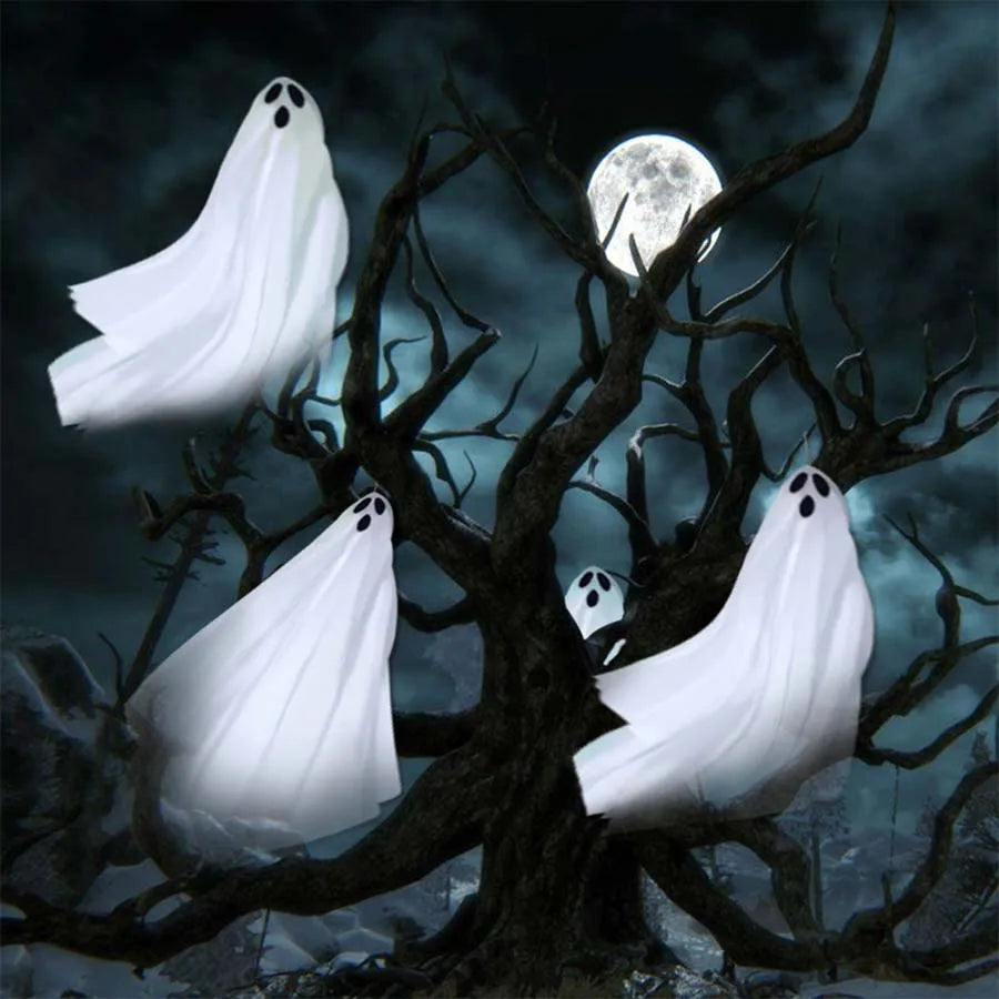 Halloween-Geisteranhänger, fliegende Geister, Party- und Festdekoration, für Zuhause, Bar, zum Aufhängen, Horror, Spukhaus, Garten, Totenköpfe, Deko-Requisiten So ist Leben