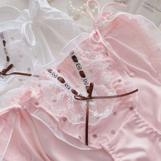 Frauen Nette Reizende Sweety Sexy Unterwäsche Milch Seide Weibliche Höschen Verband Atmungsaktive Elastizität Spitze Prinzessin Stil Breifs So ist Leben