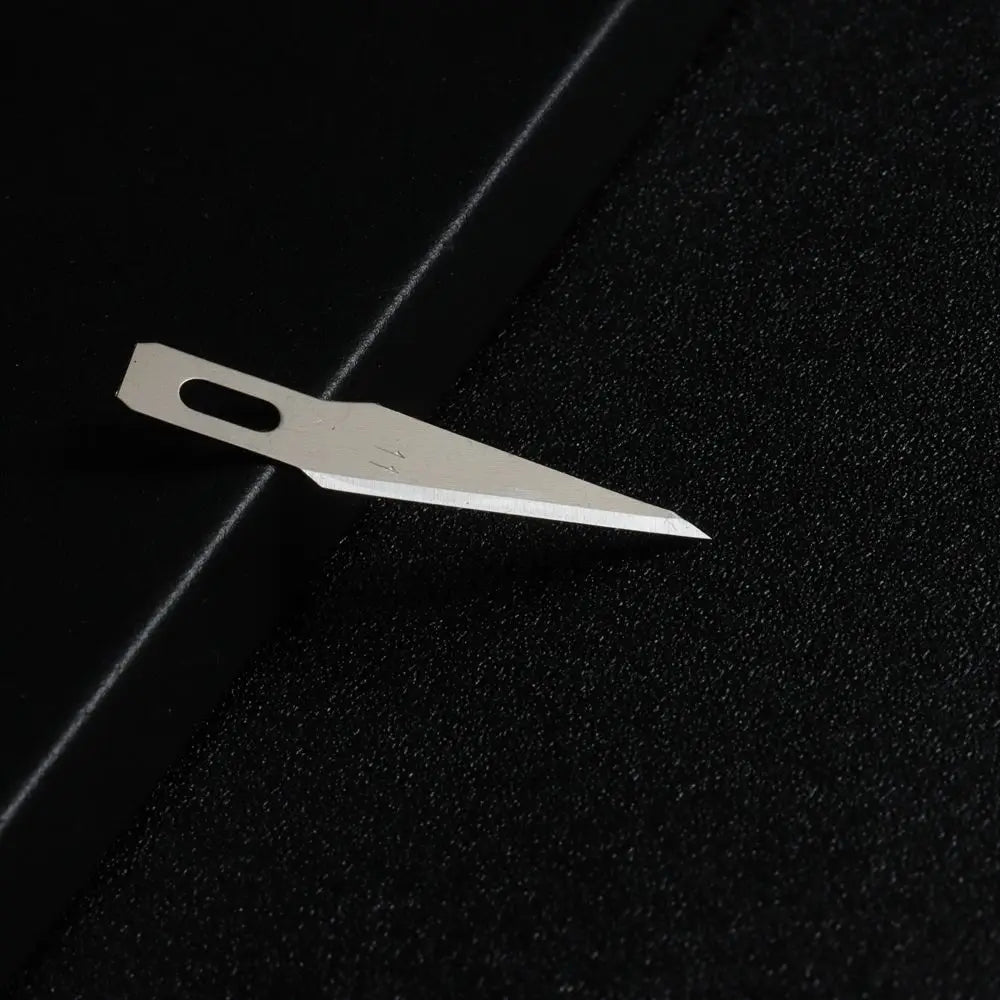 10PCS Klingen Cutter Handwerk Holz Carving Messer Gravur Nicht-Slip Metall Skalpell Messer Teile Handy PCB Reparatur hand Werkzeuge So ist Leben