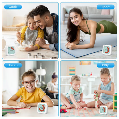 ORIA Visueller Timer, digitaler Countdown-Timer, 60 Minuten, leises Klassenzimmer-Timer-Management-Tool für Zuhause, Schule, Büro, Küche So ist Leben