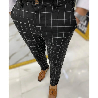 2026 Neue Herren-Bleistifthose Mode Klassische Lässige Gestreifte Bedruckte Hose Männliche Streetwear Business Sport Slim-Fit-Hose Herrenbekleidung So ist Leben