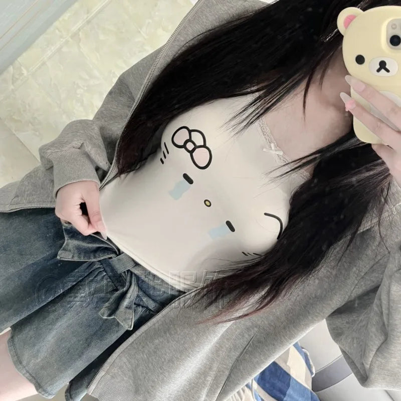 Hello‑Kitty Camis Top im modernen Cartoon Stil