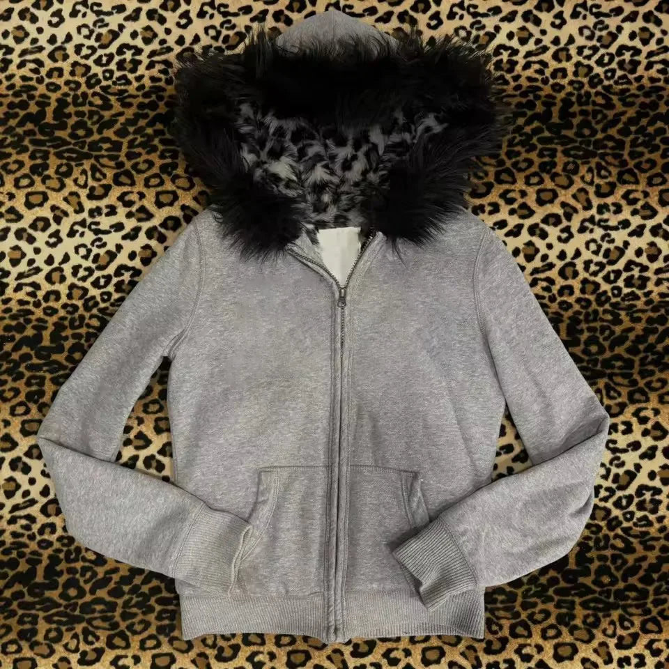 Streetwear Y2K Zip Up Hoodie Grunge Goth Ästhetik Grafikdruck Retro Punk Kleidung Übergroßes Hip Hop Zipper Hoodie Sweatshirt So ist Leben