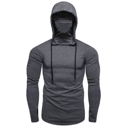 Lässige neue Mode Langarm Splice Große Maske Hoodies - So ist Leben