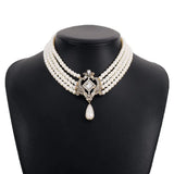 Retro Französisch Gericht Multi-Schicht Gefälschte Perle Halskette Frauen Junge Stil Modische Übertrieben Schlüsselbein Kette Schmuck So ist Leben