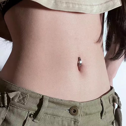 Edelstahl‑Clicker mit Zirkon für modernen Bauchnabelschmuck So ist Leben