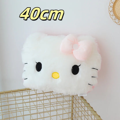 Sanrio Bequeme Hello Kitty Plüschtiere, weiches Umarmungskissen, gefülltes Anime-Rückenkissen, Sofa, Bett, große Plüschtiere, Weihnachtsgeschenk für Mädchen So ist Leben