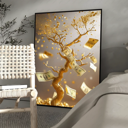 Goldener Geldbaum Poster Drucke Home Decor Geschenk - So ist Leben