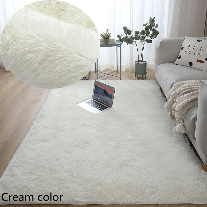 Stil Pelzigen Matte Moderne Schlafzimmer Nacht Teppiche Wohnzimmer Dekoration - So ist Leben