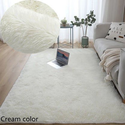 Stil Pelzigen Matte Moderne Schlafzimmer Nacht Teppiche Wohnzimmer Dekoration - So ist Leben