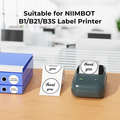 2 Rollen Niimbot B1 B21 B3S Etiketten-selbstklebendes Aufkleberpapier für Etikettendrucker, automatisches Klebepapier, Namenskarte, stationäre Markierung So ist Leben