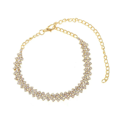 Mode Glänzende Raute Kette Fußkettchen für Frauen Mode Silber Farbe Sommer Strand Knöchel Armband Barfuß Sandalen Fuß Schmuck So ist Leben