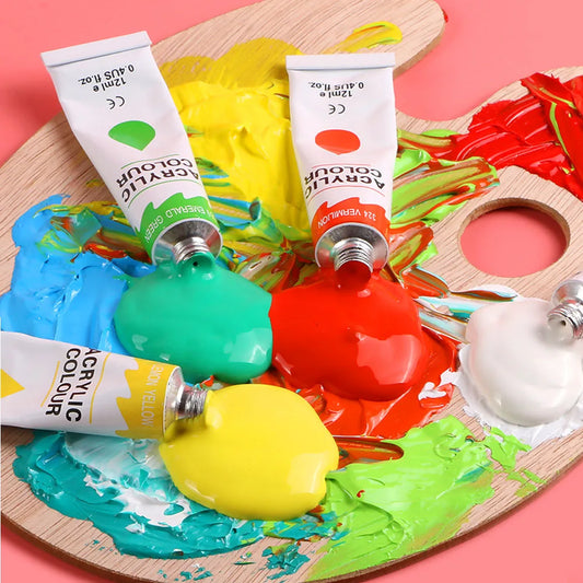 Acrylöl-Aquarell-Gouache-Farbpigment-Set, 12 ml, Zeichenzubehör für Studenten und Anfänger So ist Leben